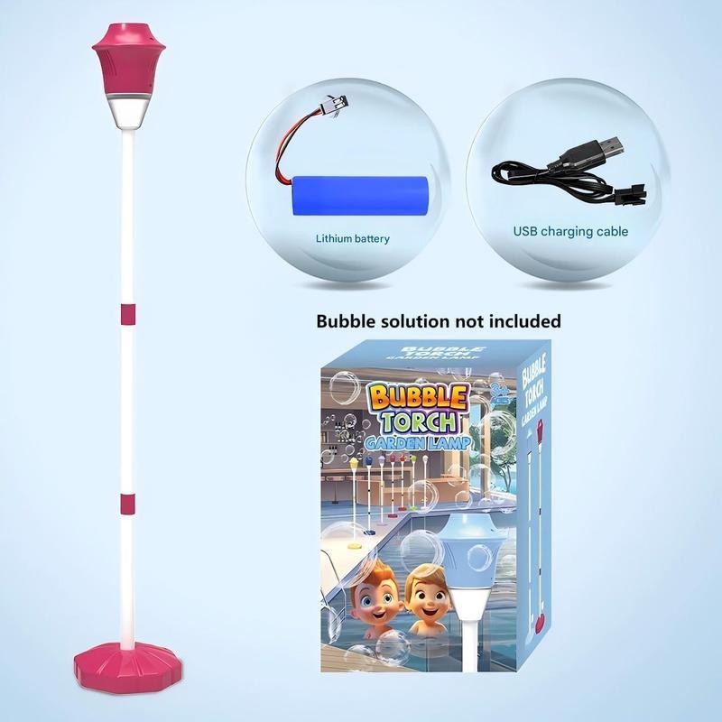 USB Rechargeable Bubble Machine, 1 Count Bubble Blower with Light & Music, Outdoor Romantic Toy for Wedding & Party & Garden