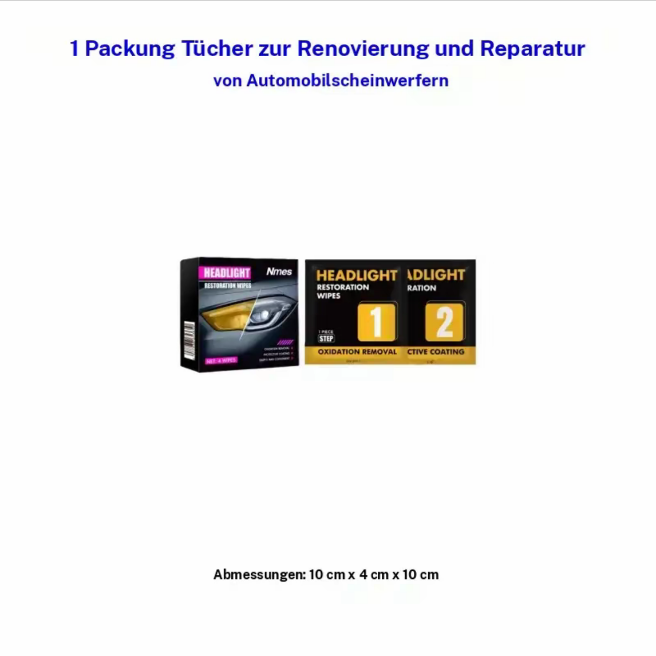 Automotive Scheinwerferrestaurierung &reparatur Wischsets - Scheinwerferlinse Politur,Kratzer und Vergilbung entfernen, Sofortige Aufhellung, Hochwirksame Reinigungslosung
