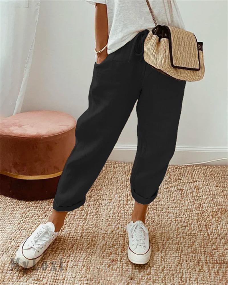 💕58% RABATT💕Lässige Baumwoll- und Leinenhosen für Damen