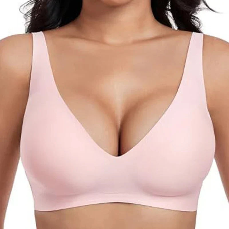 💗LETZTER TAG: 50 % RABATT⚡ÜBER 50.000 VERKAUFT💕 Kabellose Jelly-BHs für Damen – bequem, kabellos, Push-up, nahtlos, mit tiefem V-Ausschnitt
