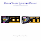 Automotive Scheinwerferrestaurierung &reparatur Wischsets - Scheinwerferlinse Politur,Kratzer und Vergilbung entfernen, Sofortige Aufhellung, Hochwirksame Reinigungslosung