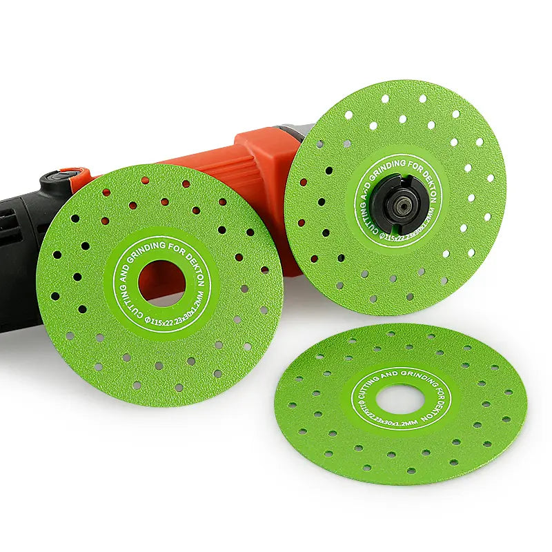 LOZLIN 1 Stk. / 3 Stk. 115 mm Diamant-Trennscheiben zum Schneiden und Schleifen von Fliesen, Marmor und Keramik – 45° abgeschrägte Trennscheibe mit porösem Design – Zubehör für Winkelschleifer