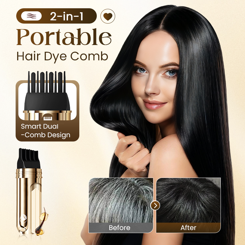 ⏳Zeitlich begrenztes Angebot⏰ Praktischer 2-in-1-Haarfärbekamm für graues Haar