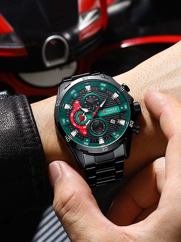 CURREN 8402 Herrenuhr aus Edelstahl