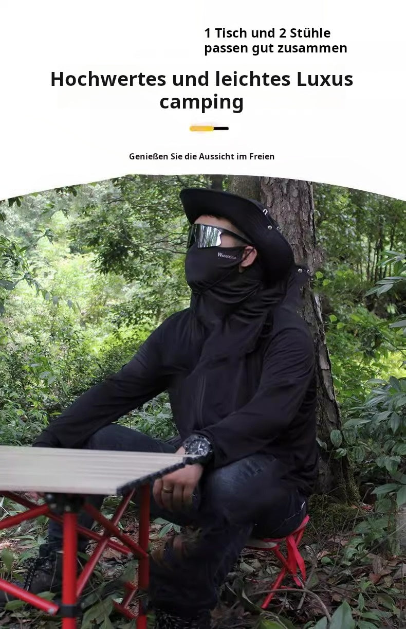 Ein tragbarer Hocker, den Sie mitnehmen können