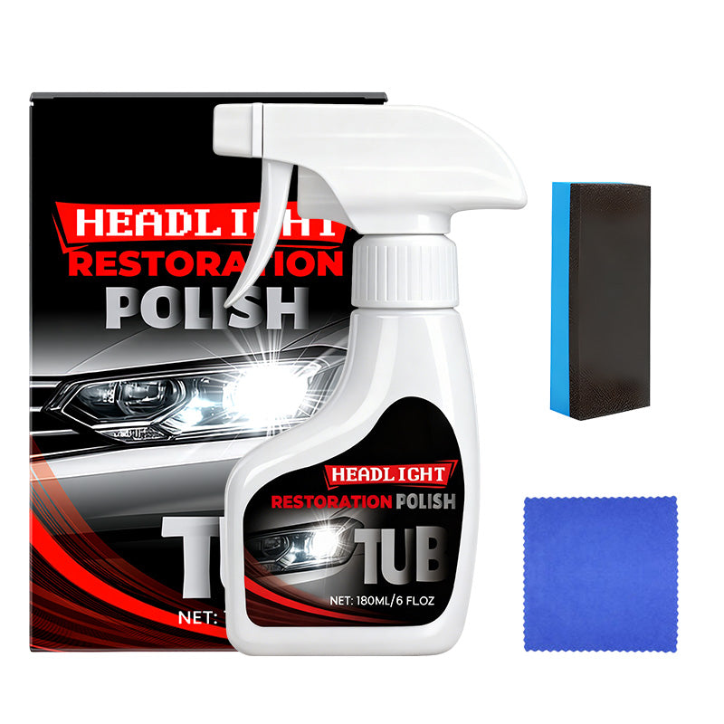 180 ml Professioneller Scheinwerfer-Aufbereiter für Autos mit Schwamm🧽🚗