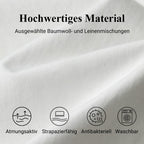 🌷❤️‍🔥Bedrucktes Kleid mit Rundhalsausschnitt aus Baumwolle und Leinen für Frauen