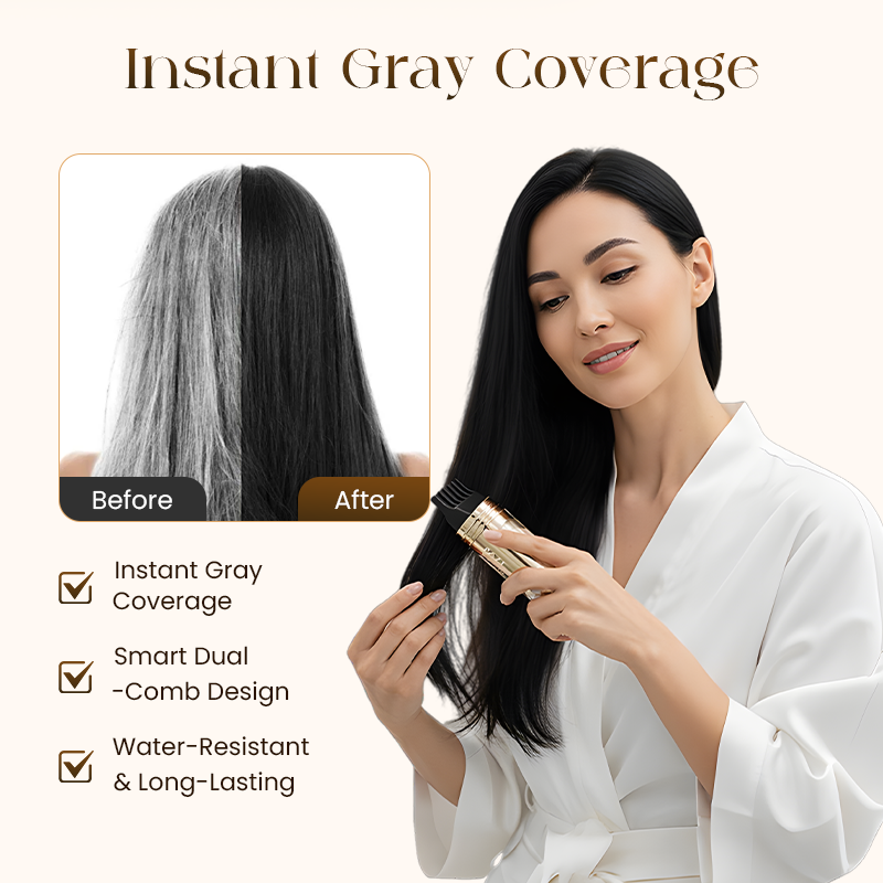 ⏳Zeitlich begrenztes Angebot⏰ Praktischer 2-in-1-Haarfärbekamm für graues Haar