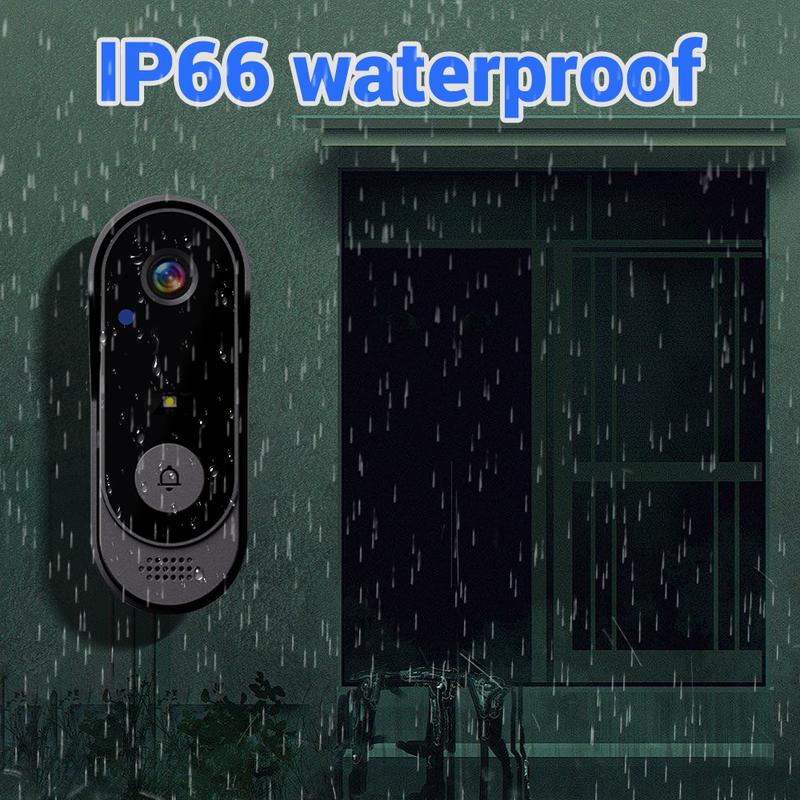 Drahtlose Türklingel-Kamera: 1080P, 170°-Winkel, 4,3-Zoll-Bildschirm, IPX65-Outdoor-Wasserdichtigkeit, Nachtsicht