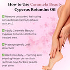 Caramela Beauty Cyperus Rotundus Öl zur natürlichen Haarreduktion - 60 ml/2 oz