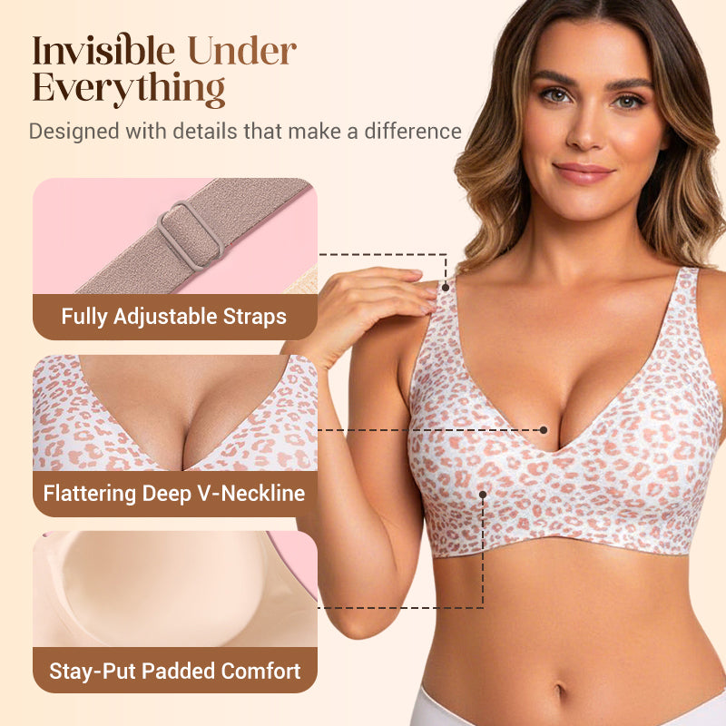 💗LETZTER TAG: 50 % RABATT⚡ÜBER 50.000 VERKAUFT💕 Kabellose Jelly-BHs für Damen – bequem, kabellos, Push-up, nahtlos, mit tiefem V-Ausschnitt