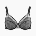 💜Enchante Floral Lace Plus Size Underwire Unlined Unpadded Minimizer Full Coverage Bra Women's Wear Comfortable Breathable Mesh Cup