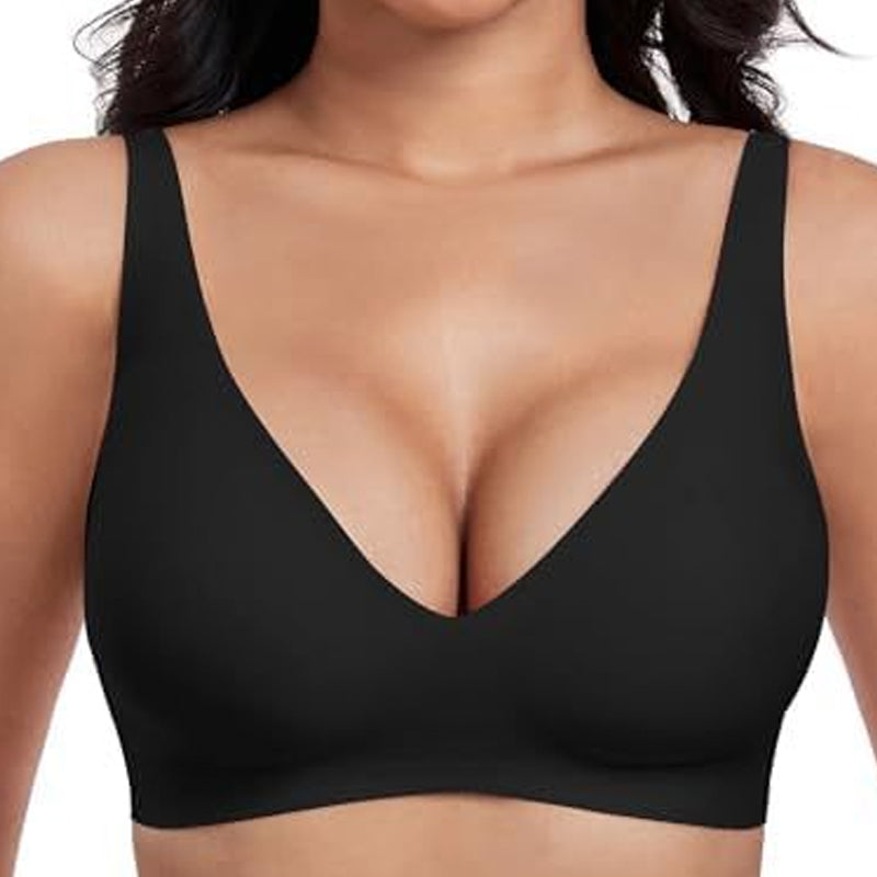 💗LETZTER TAG: 50 % RABATT⚡ÜBER 50.000 VERKAUFT💕 Kabellose Jelly-BHs für Damen – bequem, kabellos, Push-up, nahtlos, mit tiefem V-Ausschnitt