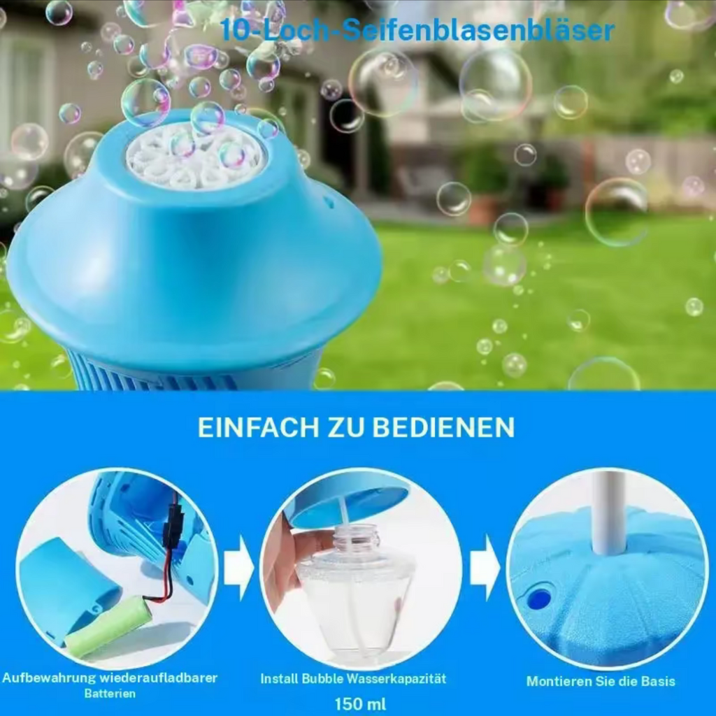 USB Rechargeable Bubble Machine, 1 Count Bubble Blower with Light & Music, Outdoor Romantic Toy for Wedding & Party & Garden