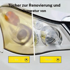 Automotive Scheinwerferrestaurierung &reparatur Wischsets - Scheinwerferlinse Politur,Kratzer und Vergilbung entfernen, Sofortige Aufhellung, Hochwirksame Reinigungslosung