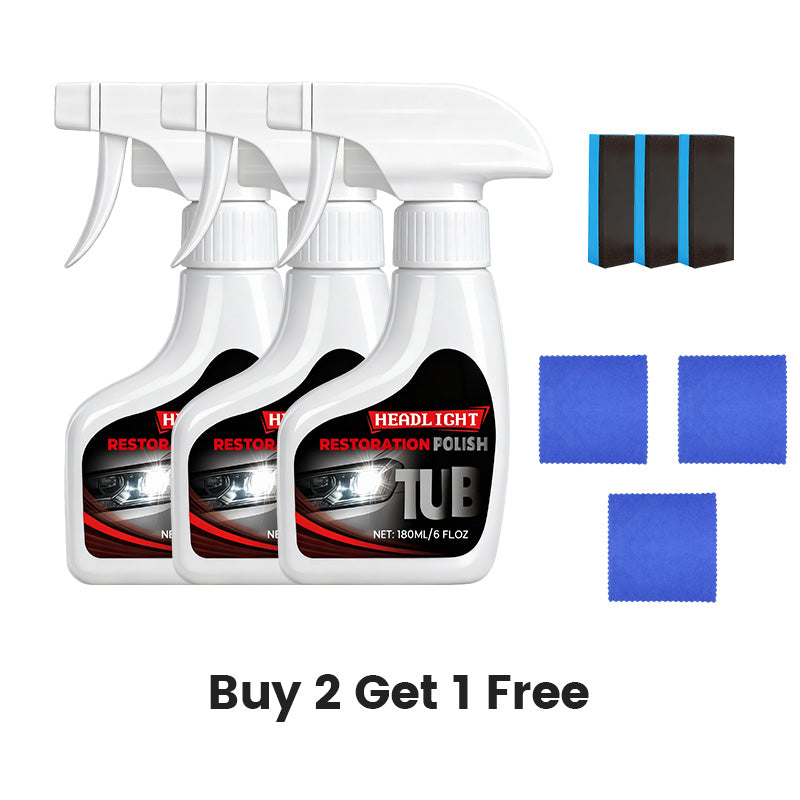 180 ml Professioneller Scheinwerfer-Aufbereiter für Autos mit Schwamm🧽🚗