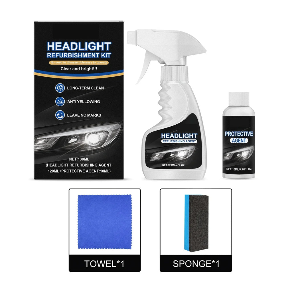 180 ml Professioneller Scheinwerfer-Aufbereiter für Autos mit Schwamm🧽🚗