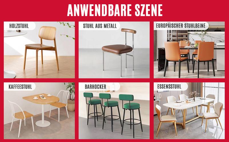 24 Pcs Stuhlbeinkappen, Schwarz Schutzkappen für Stuhlbeine