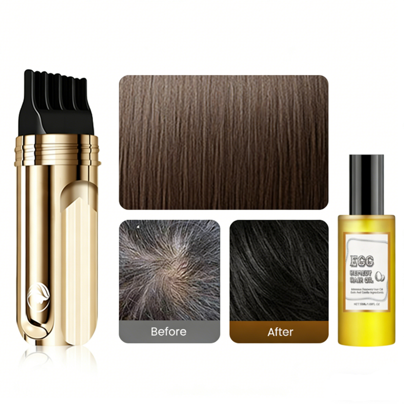 ⏳Zeitlich begrenztes Angebot⏰ Praktischer 2-in-1-Haarfärbekamm für graues Haar
