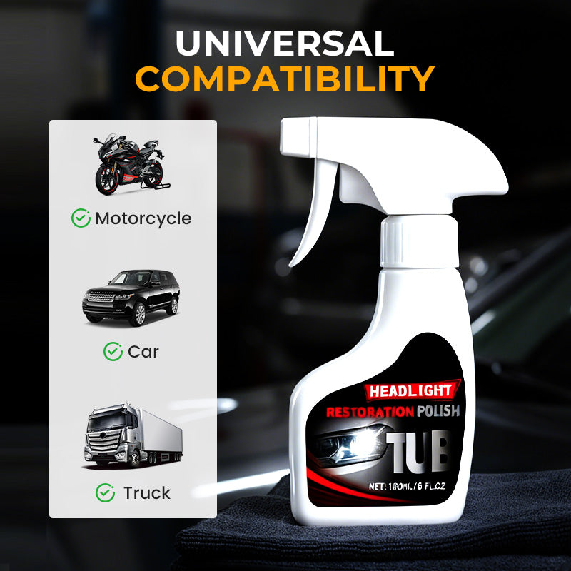 180 ml Professioneller Scheinwerfer-Aufbereiter für Autos mit Schwamm🧽🚗