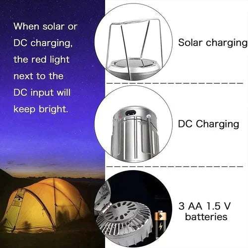 🔥🎁 Super-Angebot: 50 % Rabatt 🎁🔥 Tragbare LED-Campinglaterne mit Ventilator