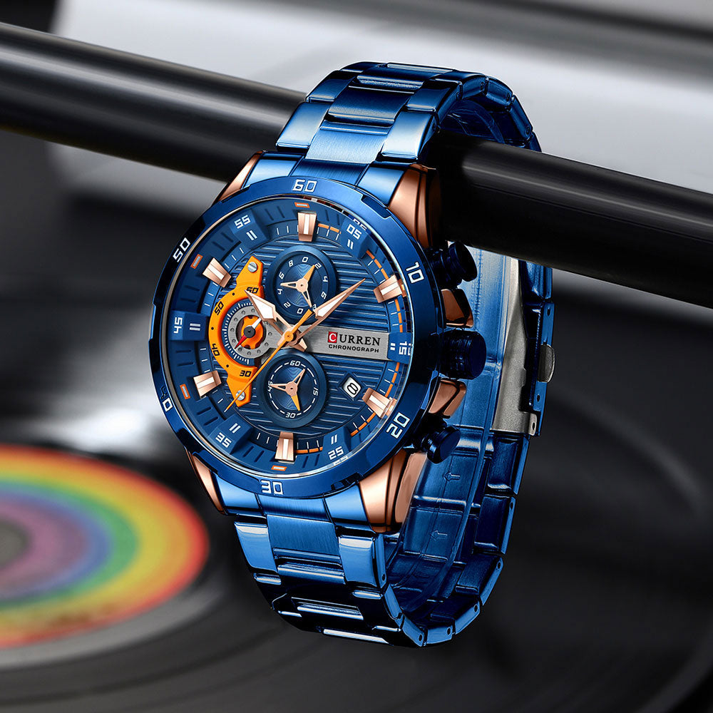 CURREN 8402 Herrenuhr aus Edelstahl
