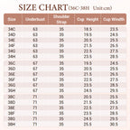 💜Enchante Floral Lace Plus Size Underwire Unlined Unpadded Minimizer Full Coverage Bra Women's Wear Comfortable Breathable Mesh Cup