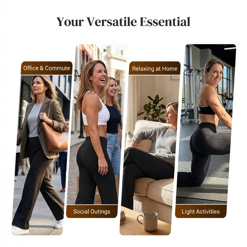 💗OSTERANGEBOT - 50% RABATT💕 Damen-Freizeithose mit hohem Bund und weitem Bein👖Ihr neues Lieblingsstück für mühelose Eleganz