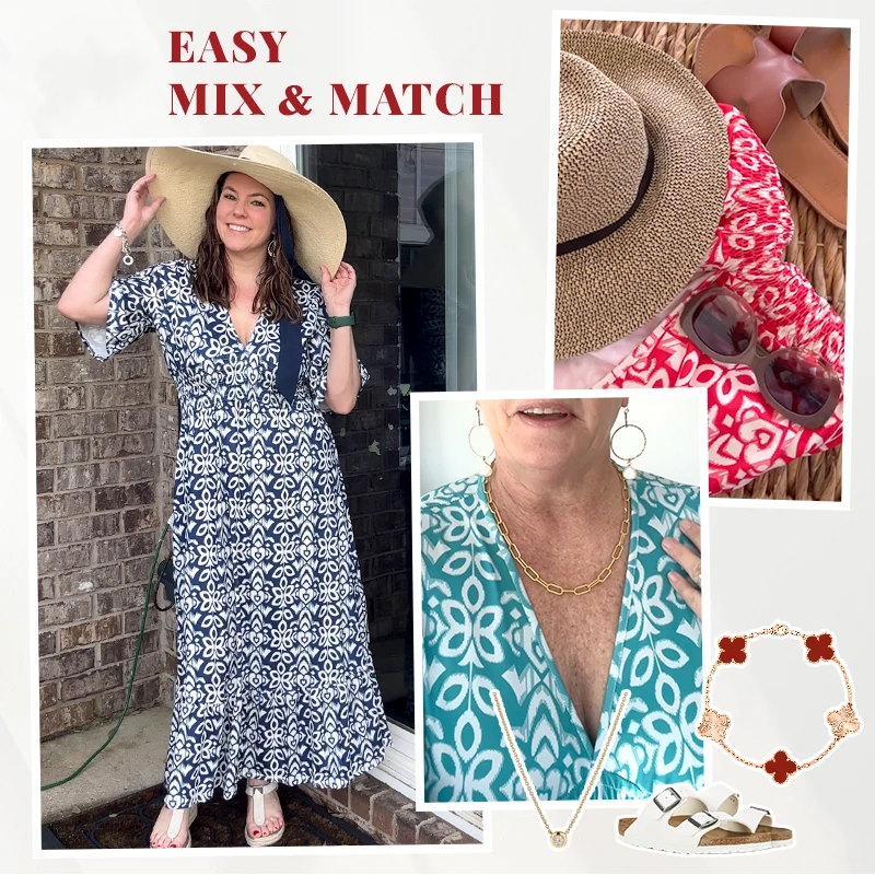 🎉LAST DAY SALE 49% OFF💖Bohemian casual print V-neck waist wrap long dress