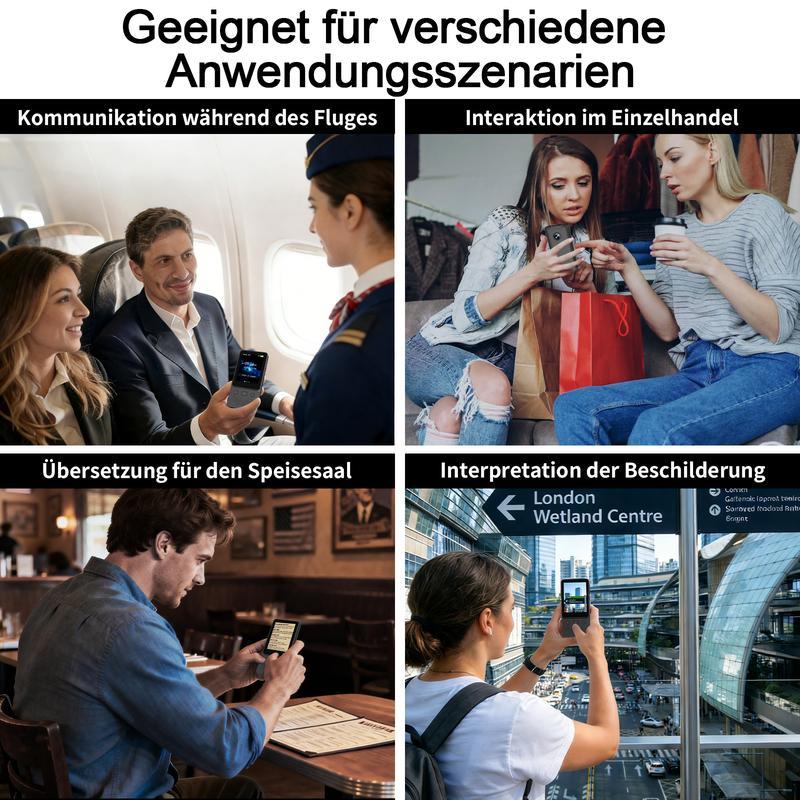 KI-Sprachübersetzer | 138 Sprachen, Echtzeit-Sprach- & Fotoübersetzung | Offline-Modus & Touchscreen | Perfekt für Reisen & Geschäft