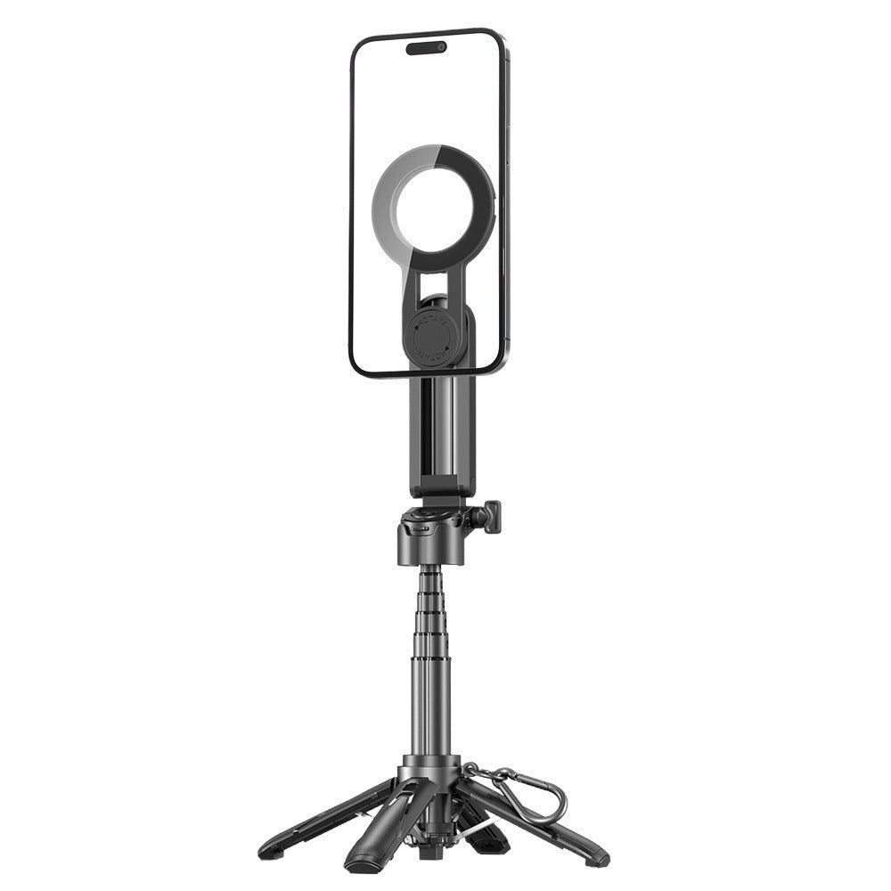 Leichter All-in-One Selfie-Stick Stativ mit Kabelloser Fernsteuerung – 360° Drehbarer & Ausziehbarer Ständer für Vlogging, Live-Streaming, Kompatibel mit iPhone & Android