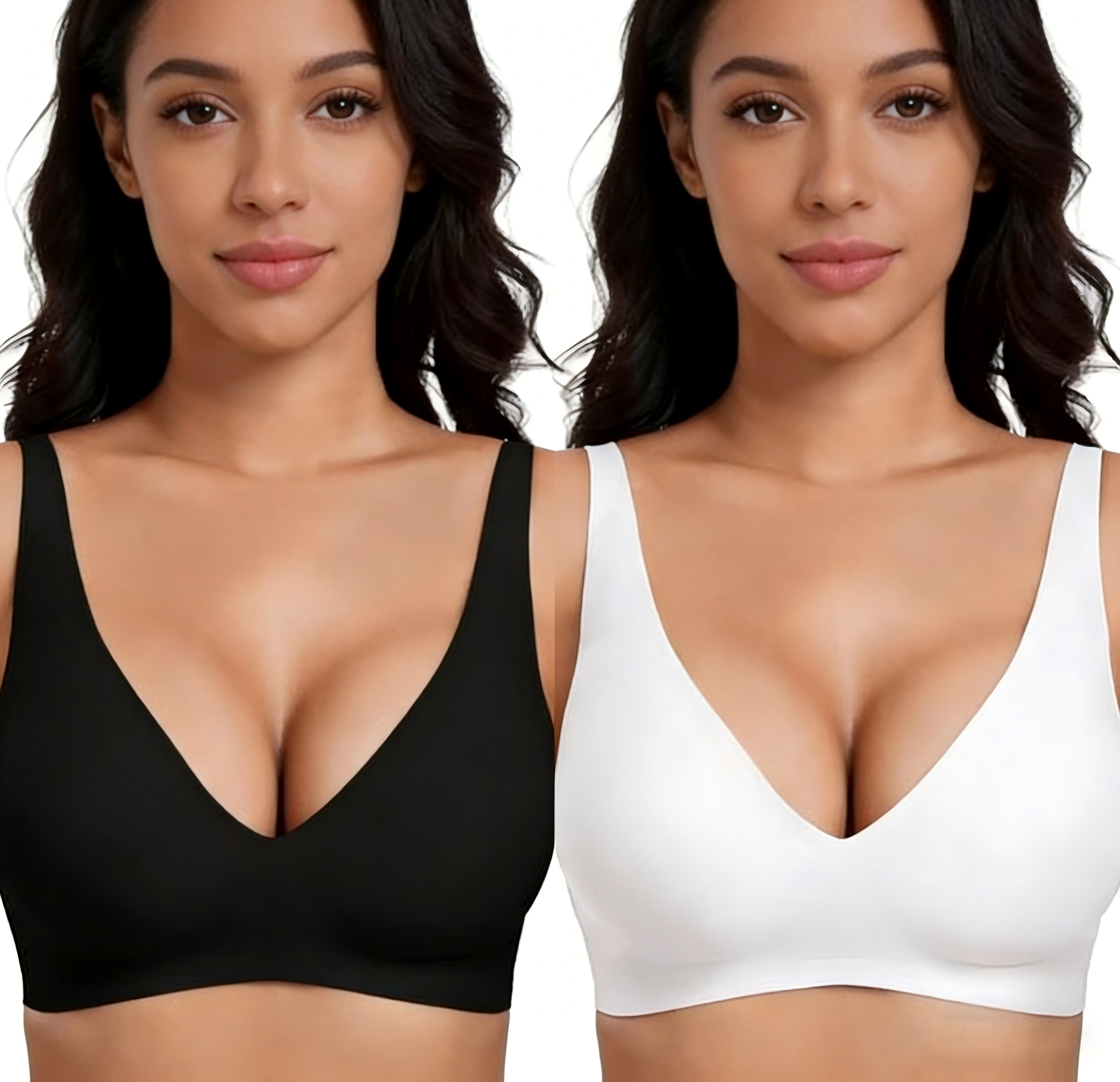 💗LETZTER TAG: 50 % RABATT⚡ÜBER 50.000 VERKAUFT💕 Kabellose Jelly-BHs für Damen – bequem, kabellos, Push-up, nahtlos, mit tiefem V-Ausschnitt