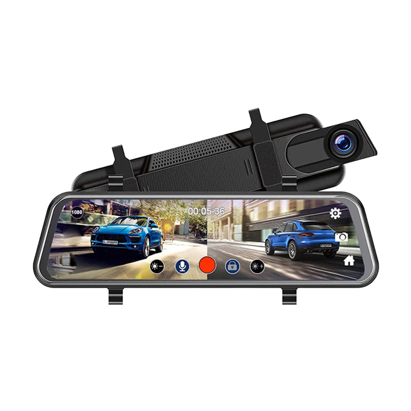 10" 1080P Rückspiegel-Dashcam - Nachtsicht & Parkmodus für Auto-DVR - Inkl. 64GB Speicherkarte