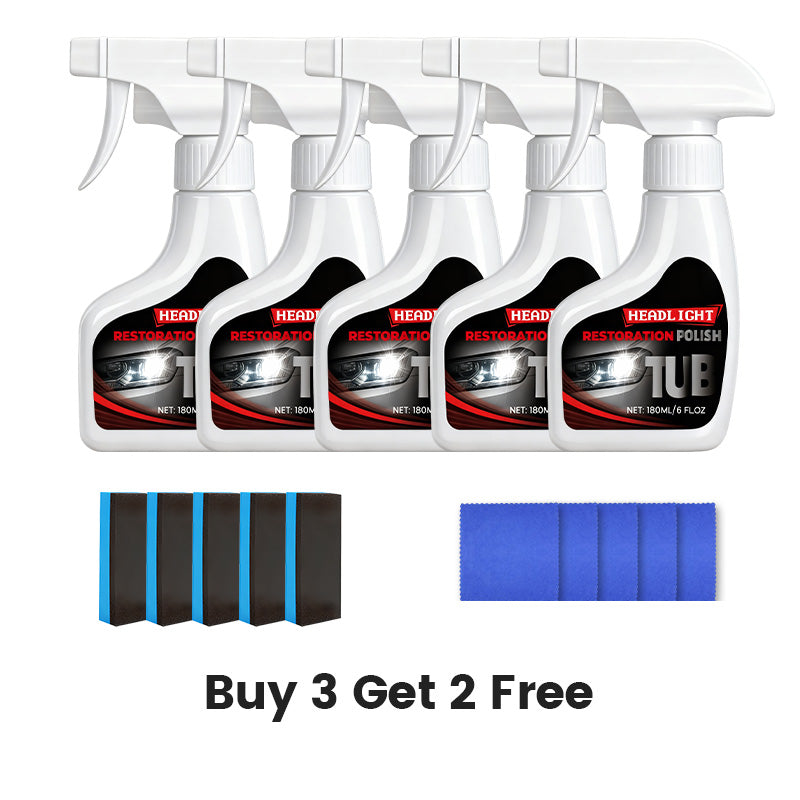 180 ml Professioneller Scheinwerfer-Aufbereiter für Autos mit Schwamm🧽🚗