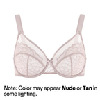 💜Enchante Floral Lace Plus Size Underwire Unlined Unpadded Minimizer Full Coverage Bra Women's Wear Comfortable Breathable Mesh Cup