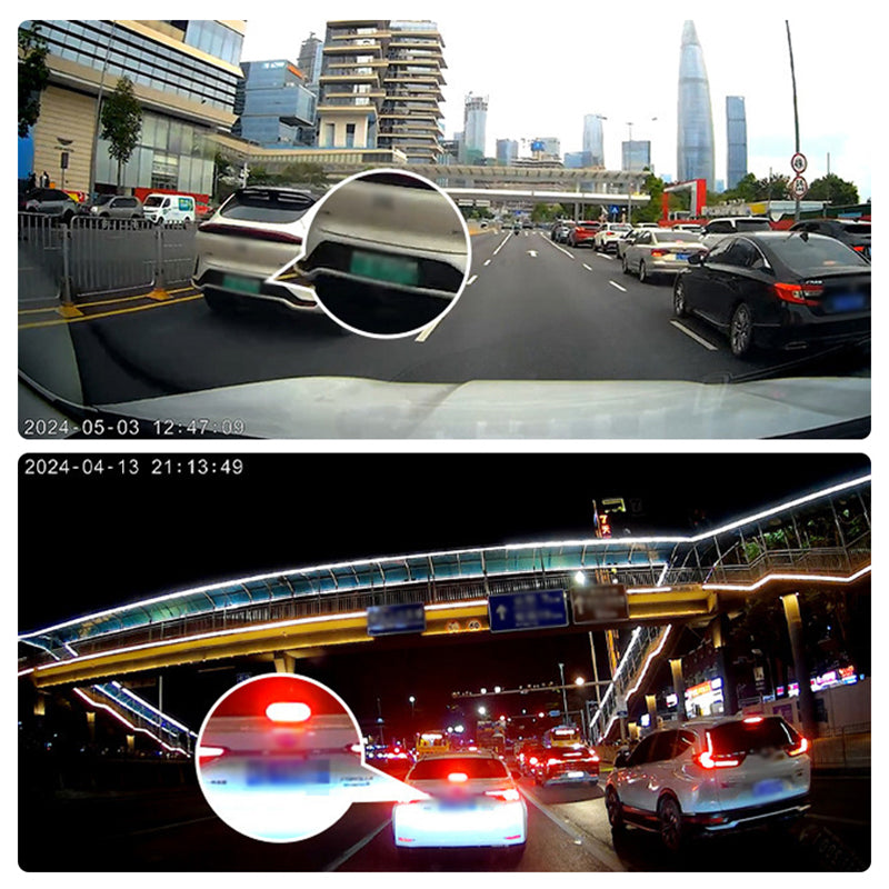 10" 1080P Rückspiegel-Dashcam - Nachtsicht & Parkmodus für Auto-DVR - Inkl. 64GB Speicherkarte