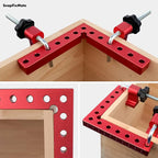Snapfixmate Eckenspanner für die Holzbearbeitung – 90-Grad-Winkelklemmen (4er-Set), 5,5" x 5,5" aus Aluminiumlegierung; Positionier- und Spannwerkzeug für Schreiner, ideal für Bilderrahmen, Kisten, Schränke oder Schubladen