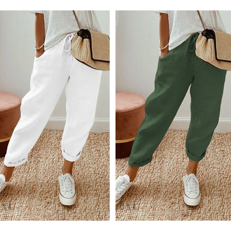 💕58% RABATT💕Lässige Baumwoll- und Leinenhosen für Damen