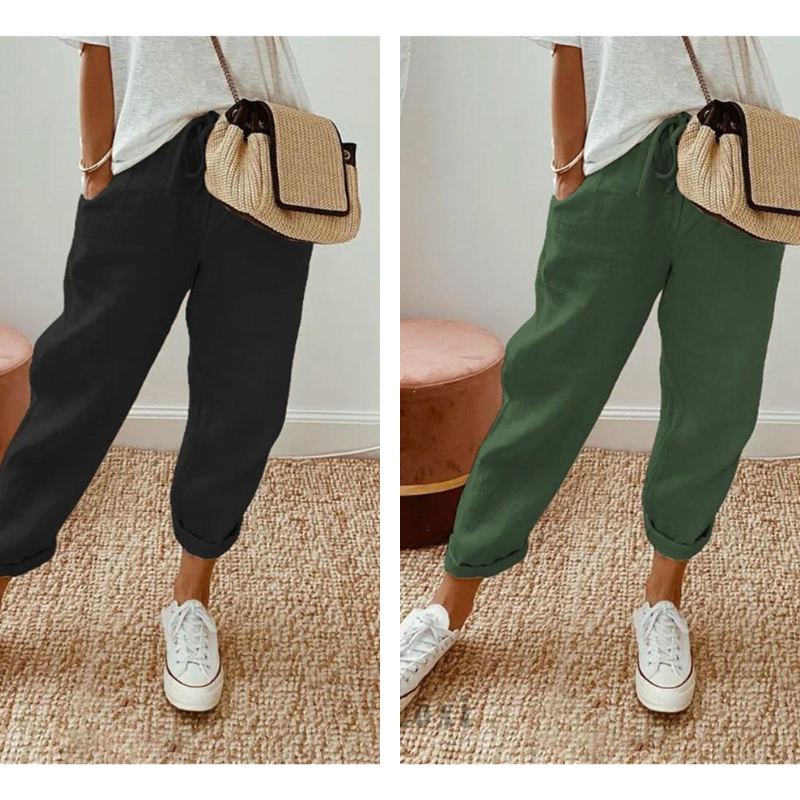 💕58% RABATT💕Lässige Baumwoll- und Leinenhosen für Damen