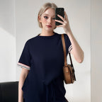 💖Limited Sale 49% OFF💖Women's Striped T-Shirt & Wide-Leg Joggers Set