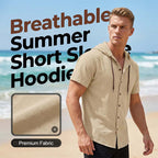 Herren Freizeit-Hoodie mit Kurzarm – lässig, bequem & atmungsaktiv – ideal für Sport, Alltag & Reisen