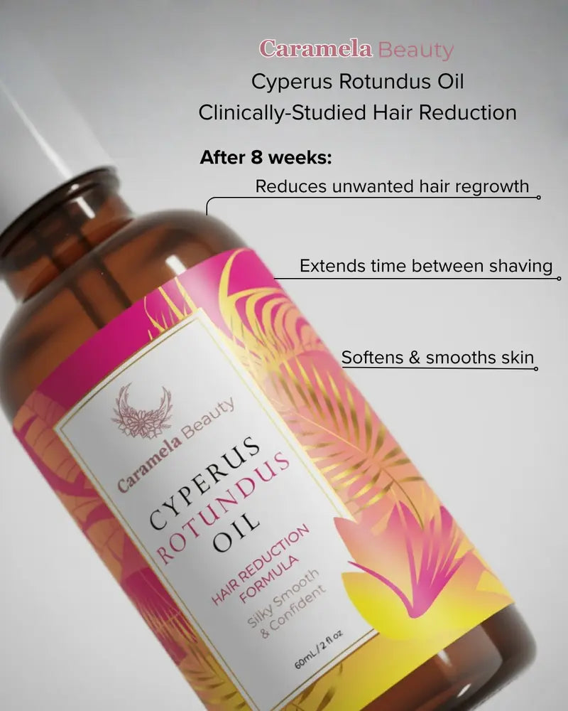 Caramela Beauty Cyperus Rotundus Öl zur natürlichen Haarreduktion - 60 ml/2 oz