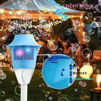 USB Rechargeable Bubble Machine, 1 Count Bubble Blower with Light & Music, Outdoor Romantic Toy for Wedding & Party & Garden