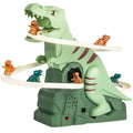 Dinosaur Kletter-Rennbahn-Spielzeug – Automatische Treppensteiger-Autorennbahn mit Lichtern & Musik für Kinder
