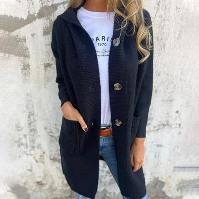 🍂Autumn Special Offer 49% OFF💓Button-down cardigan with hood for women