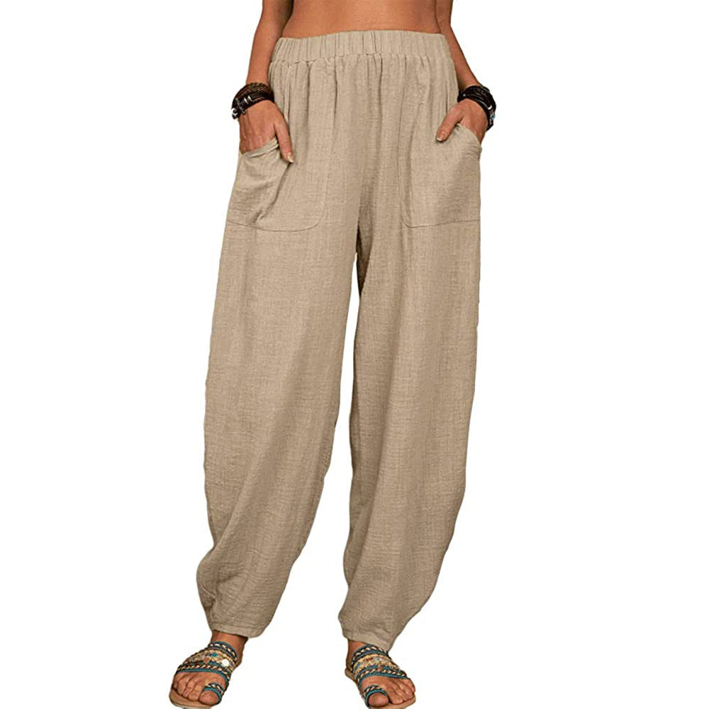 ⏰LAST DAY 49% OFF👚Women's linen and cotton wide leg pants