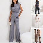 🌟 Elegant solid color two-piece set|Buy more and save more, unlock a high-end 👗 atmosphere