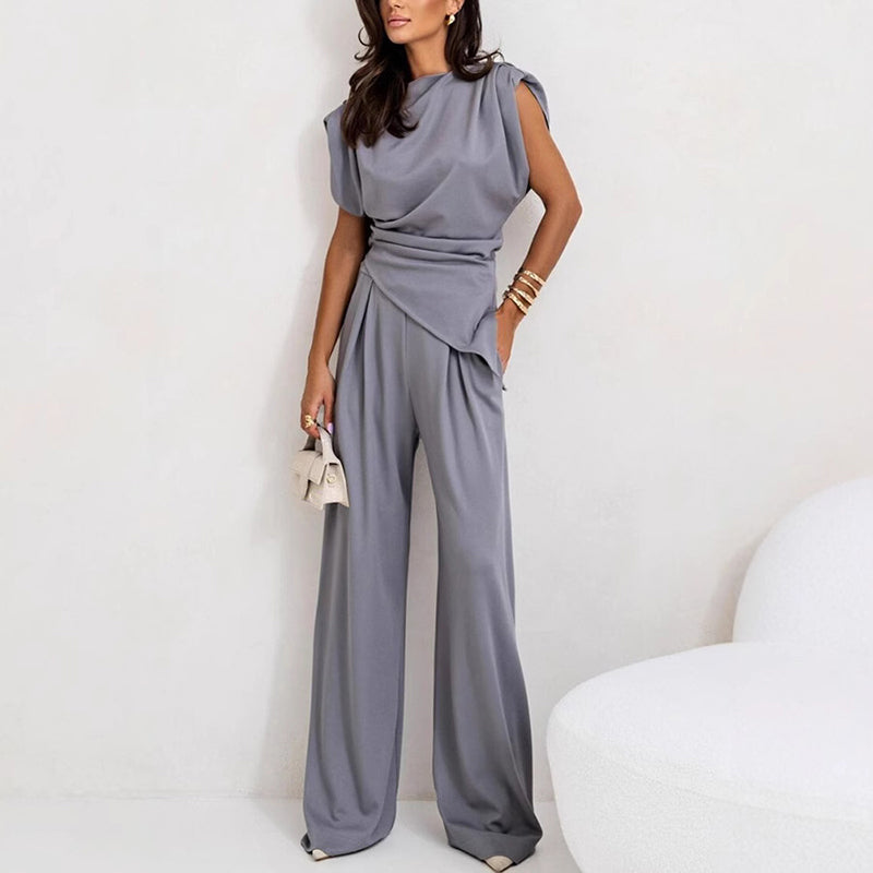 🌟 Elegant solid color two-piece set|Buy more and save more, unlock a high-end 👗 atmosphere