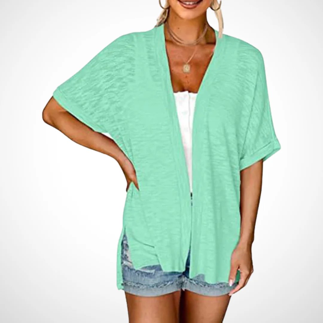 🔥Summer Hot Sale 49％ OFF🏳️‍🌈2025 New Stylish Flowy Short Sleeve Cardigan