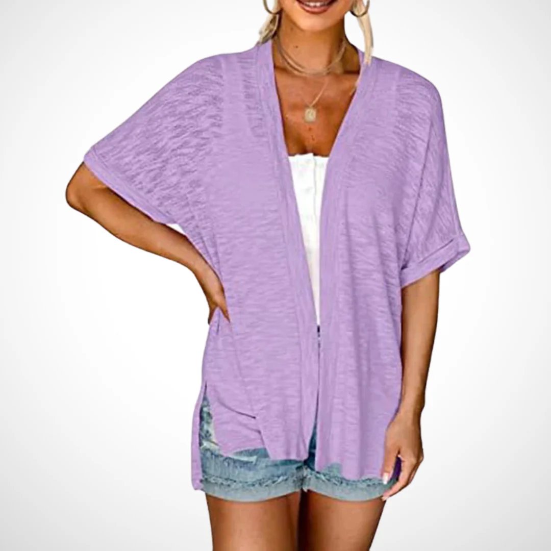 🔥Summer Hot Sale 49％ OFF🏳️‍🌈2025 New Stylish Flowy Short Sleeve Cardigan